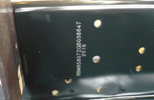 Marcado del número VIN en Autos